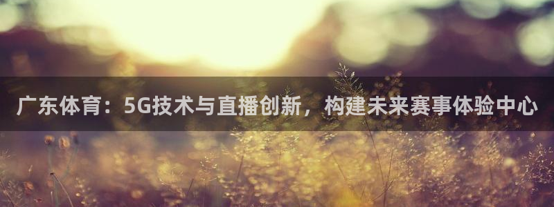 9255tv直播nba在线观看：广东体育：5G技术与直播创新，构建未来赛事体验中心